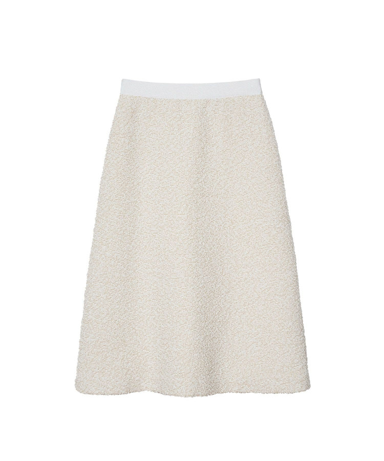 ANAYI 【セットアップ対応商品】ホワイトラメツイードフレア スカート off white (02)