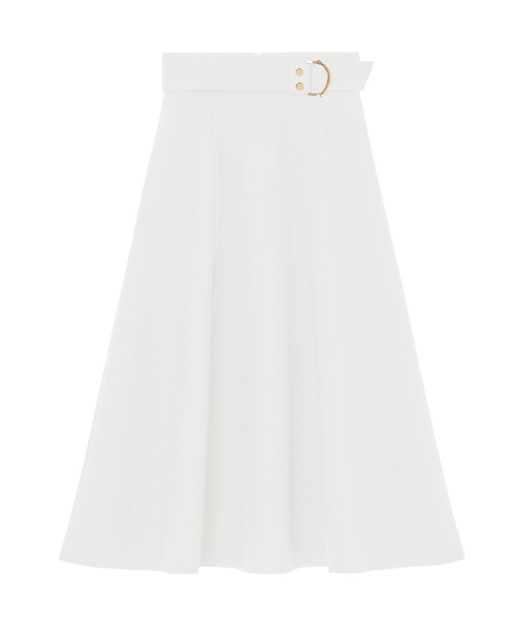 ANAYI ソフトオックスベルトデザイン スカート white (01)