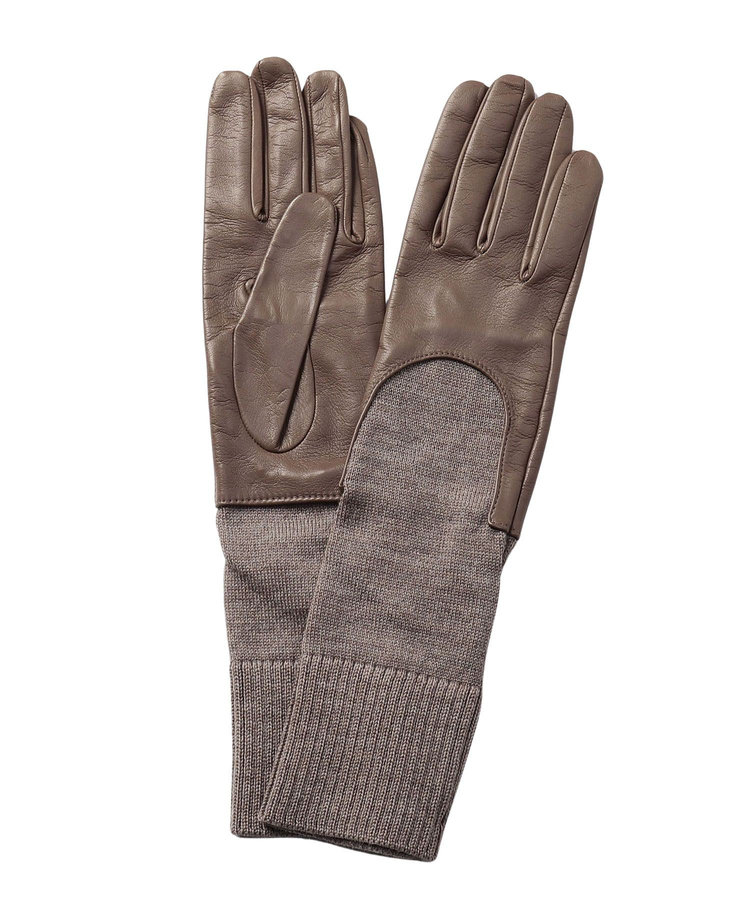 essence of ANAYI GALA GLOVES ニットコンビグローブ greige (15)