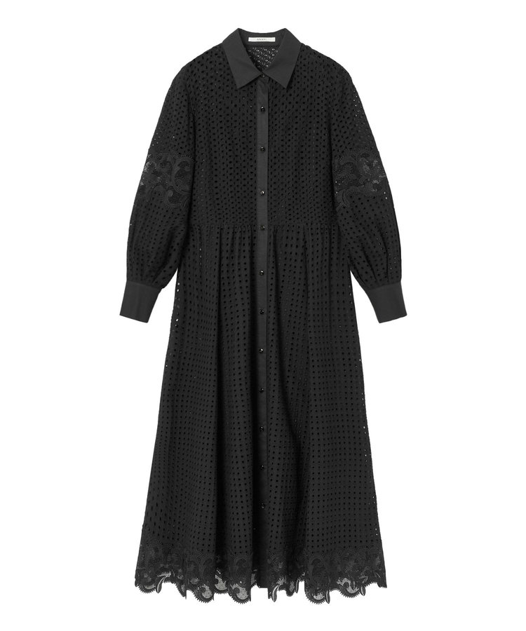 ANAYI エンブロイダリーシャツ ワンピース black (95)