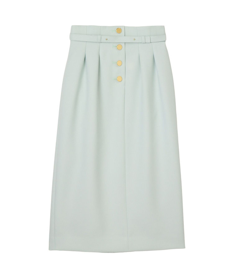 ANAYI ブライトツイルタックタイトスカート mint green (73)